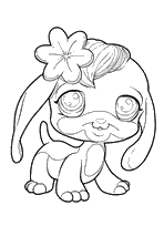 coloriage pet shop belle chienne